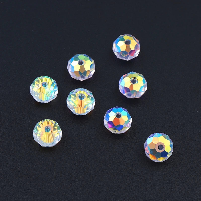 AAA quality 4/6/8mm shiny faceted Austria crystal beads glass beads loose Spacer beads for bracelet necklace earring making DIY Qme 6mm-100pcs