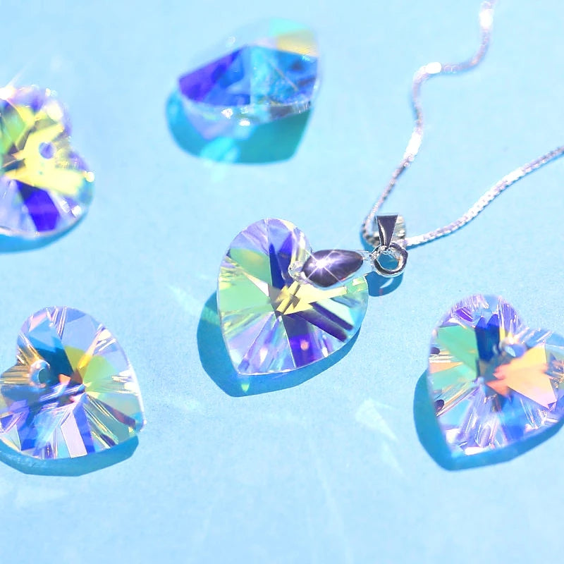 14mm 28pcs/pack Crystal AB Pendant Glass Beads Crystal Gems Charms For Jewelry Making Necklaces Earrings DIY Best Quality Qme