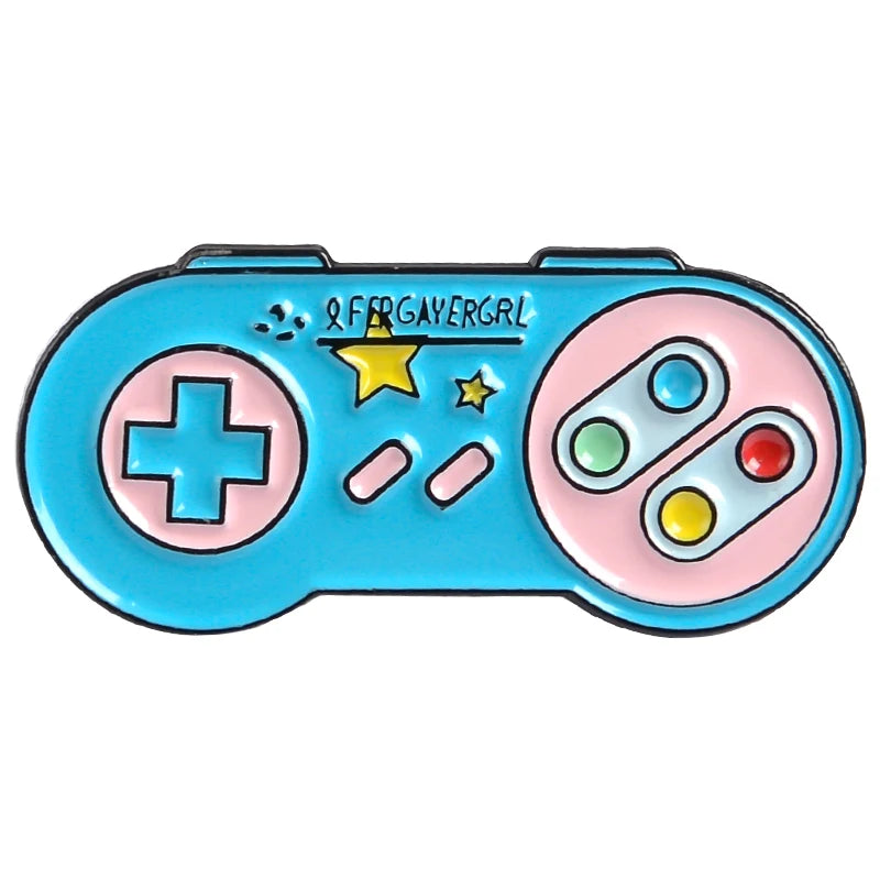 Fun Retro Arcade Game Enamel Pins Collections Cartoon 90s Gamepad Jewelry Brooch Denim Shirt Collar Badge Bag Lapel Friends Gift Qme 16