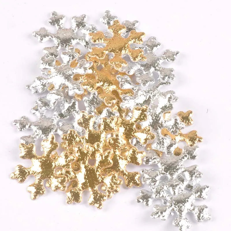 50pcs 15-40mm White Fake Snowflake Christmas Wedding Decoration DIY Scene New Year Xmas Tree Window Scrapbooking Decor c2324 Qme 25mm