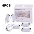 6 Pcs Door Stopper Wall Protection Round Soft Reusable Self Adhesive Door Handle Bumper Guard for Wall and Refrigerator Crash Qme 6 Pcs China Mainland
