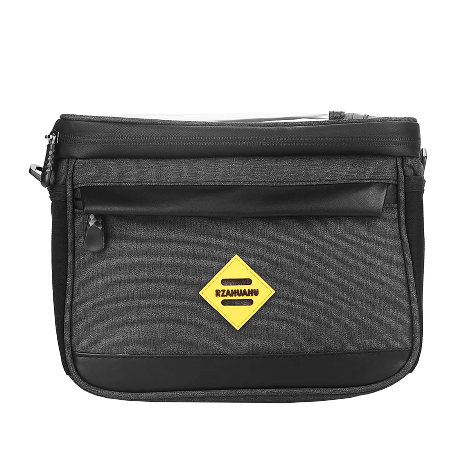 Cycle Insulated Bike Cooler Bag Water Resistant Bike Handlebar Bag Bike Basket Front Bag Pannier with Bike Phone Mount Qme black