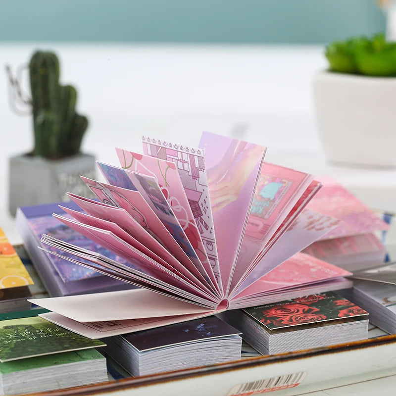 50 pcs Scrapbooking Stationery Stickers aesthetic INS Natural landscape Planner Diary Album collage material Sticker book Qme