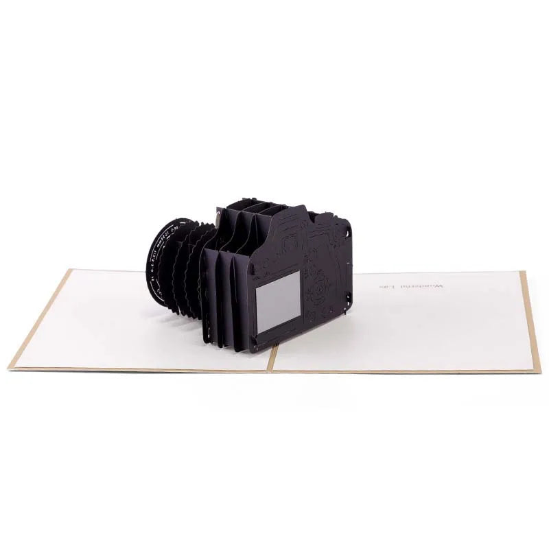 Camera Creative Art Retro Teacher's Day Greeting Card 3D Pop-Up Stereo Graduation Postcard Gift Birthday Thanksgiving Postcard Qme Default Title