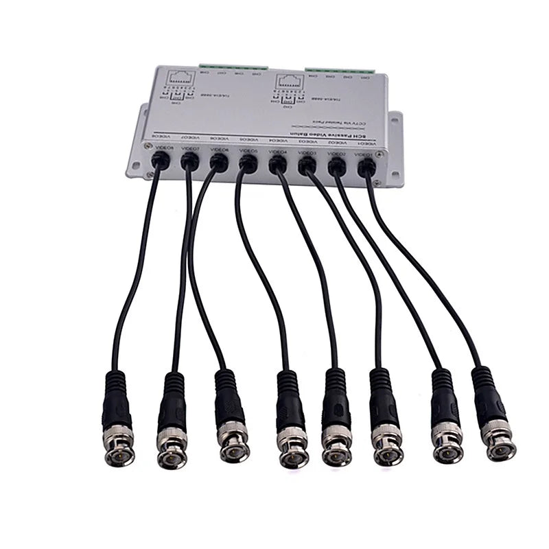 ESCAM 8CH HD CVI/TVI/AHD Passive Transceiver 8Channels Video Balun Adapter Transmitter BNC To UTP Cat5/5e/6 Cable 720P 1080P Qme China Mainland 8CH