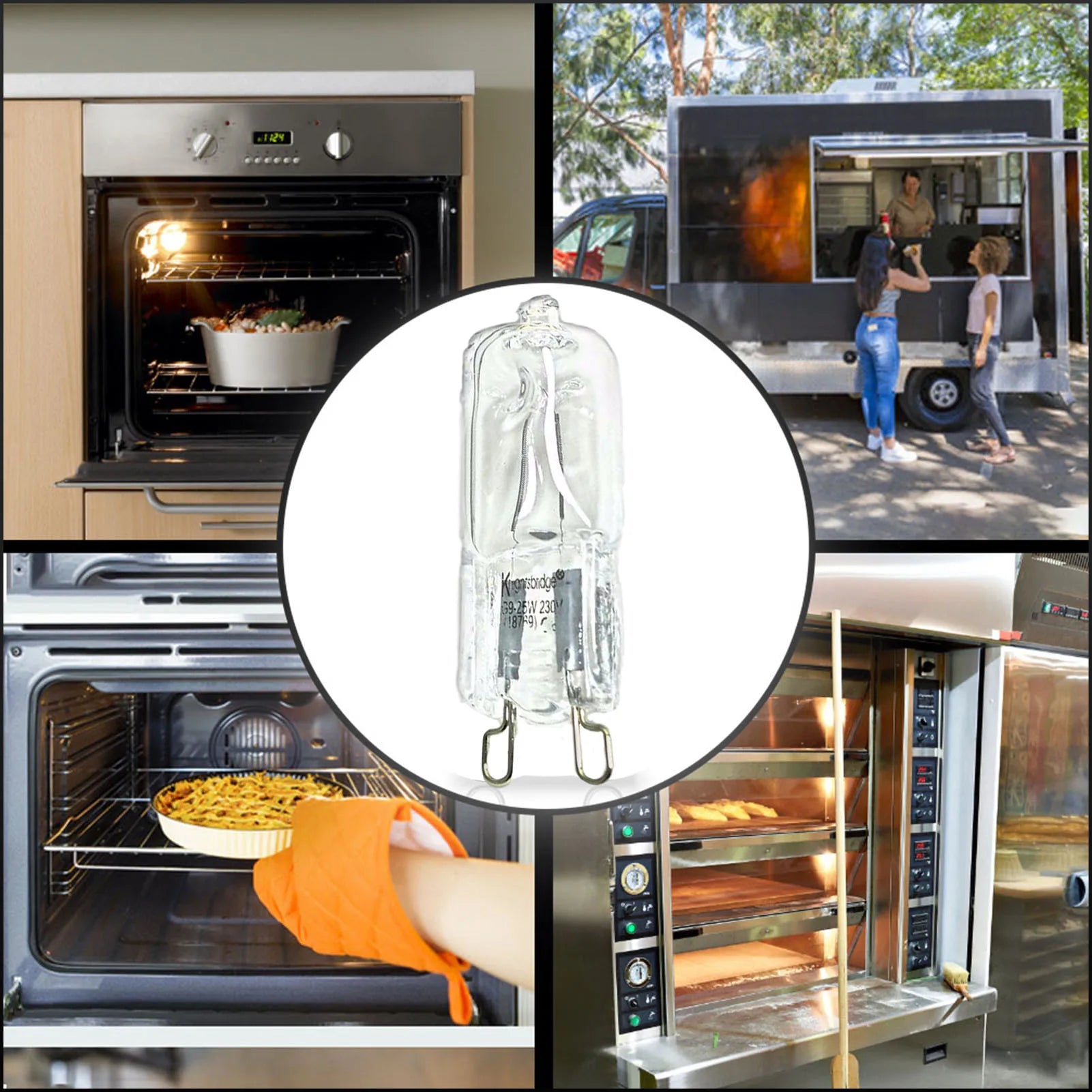 110V220V Oven Light Bulb G9 High Temperature Bulb Steamer Light G9 Oven Lighting Bulb 40w 300 Degrees High Temperature Handy Qme