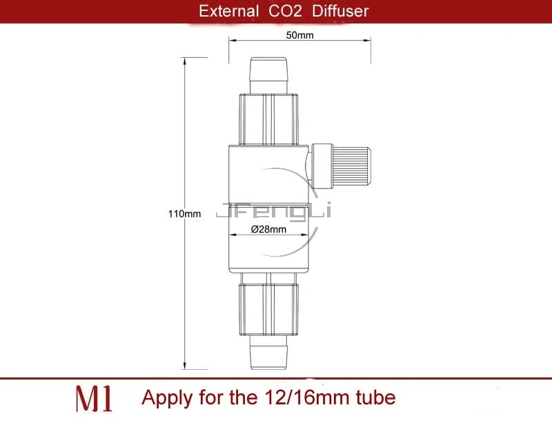 Qanvee CO2 Diffuser Atomizer System Plant Aquarium Fish Tank Reactor Shrimp Turtle Kit Accessories Akvarium Sprayer Cylinder Qme M1