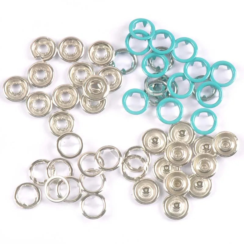 9.5mm 18color Metal Prong Snap Buttons For Clothes Baby Romper Buckle Snap Fasteners Press Studs Poppers 20sets(4pcs 1set) c2230 Qme 13