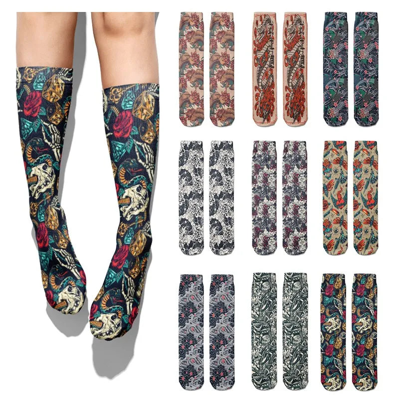 Sexy Socks Skull Pattern Creative Fashion Personalized Novelty Men Qme