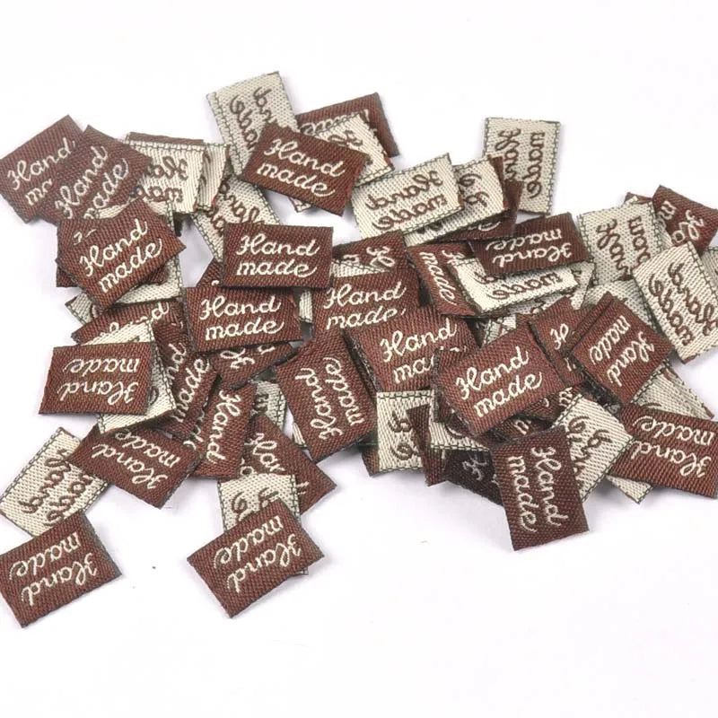 11x15mm Colorful Labels Sewing Supplies Handmade Clothing Tags Embossed Flag Label For DIY Garment Bags Accessories 100Pcs c2393 Qme 8