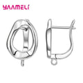 Real 100 S925 Sterling Silver Findings Earrings Leverback Earwire