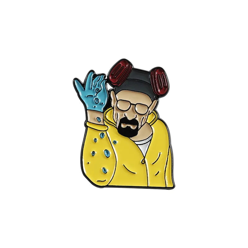 Breaking Bad Enamel Pins Wholesale Butterfly Car TV Series Lapel Pin Cartoon Shirt Brooches Badge Jewelry Gift for Fans Friends Qme 2