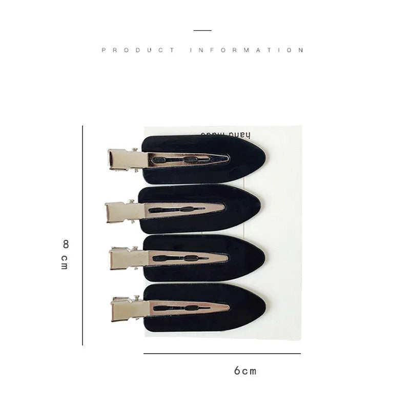 4/2pcs No Bend Seamless Hair Clips Side Bangs Fix Fringe Barrette Makeup Washing Face Accessories Women Girls Styling Hairpins Qme