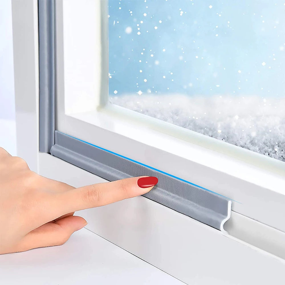Self Adhesive Door Window Sealing Strip Tape Windproof Nylon Cloth Acoustic Foam Weatherstripping Gap Filler for Sliding Windows Qme