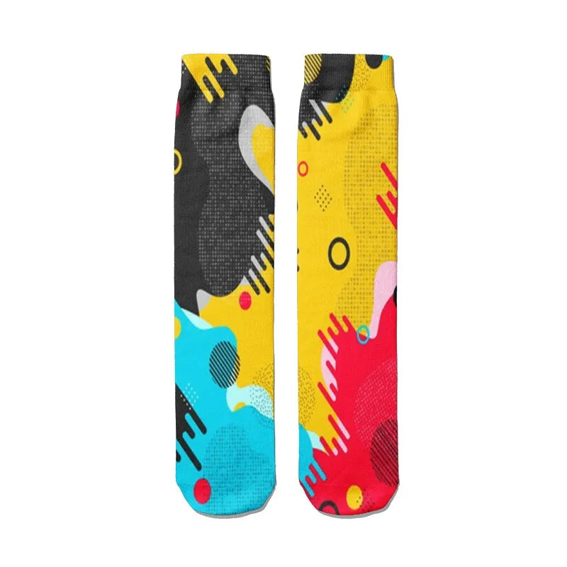 Women Happy Funny Socks 3D Print Abstract Art Cute Graffiti Candy Qme style1 One Size China Mainland