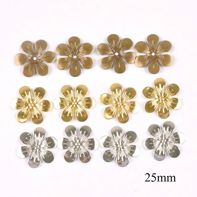10 Metal Crafts Wraps Filigree Flowers Connectors Embellishments