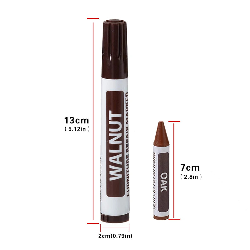 Furniture Markers Touch Up Wood Scratch Stain Repair 8 Felt Tip Wax Qme