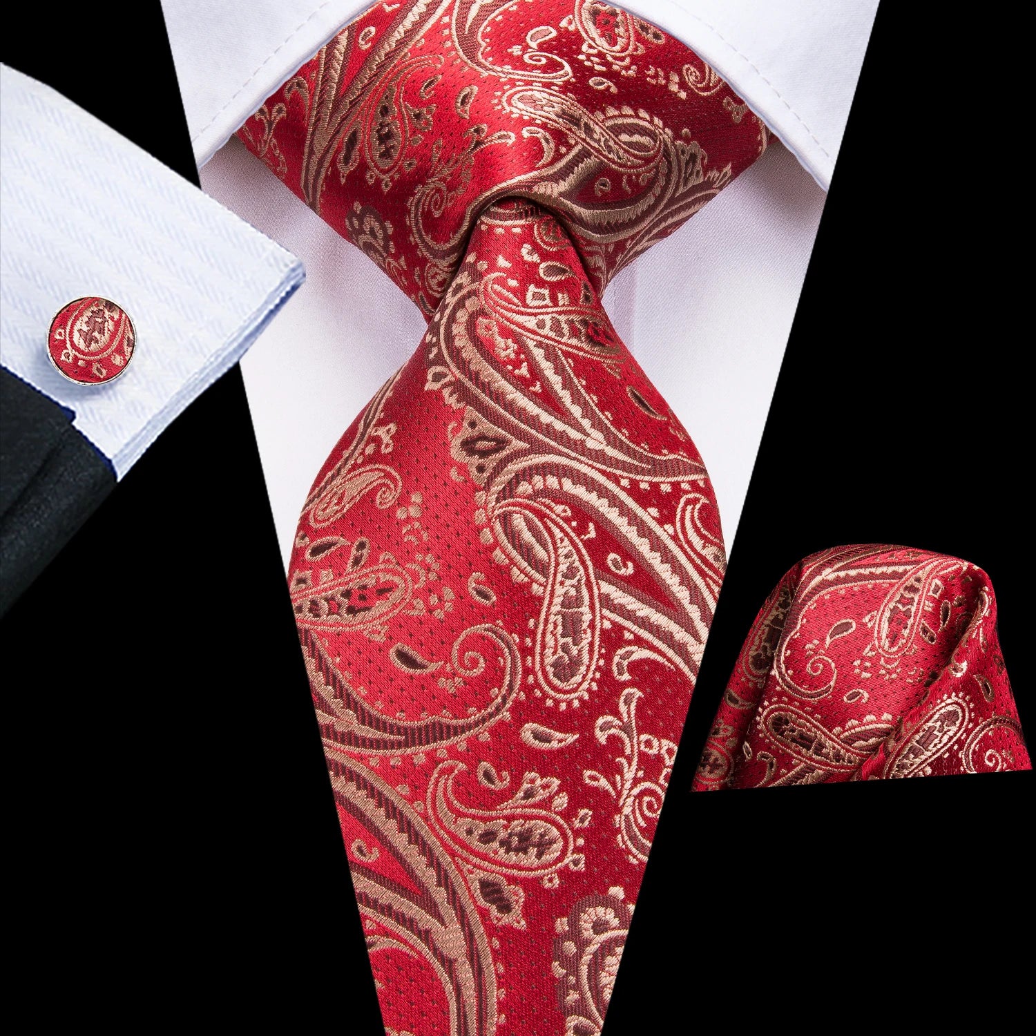 Mens Tie Red Wine Burgundy Paisley Wedding Floral Maroon Necktie Men Qme C-3161