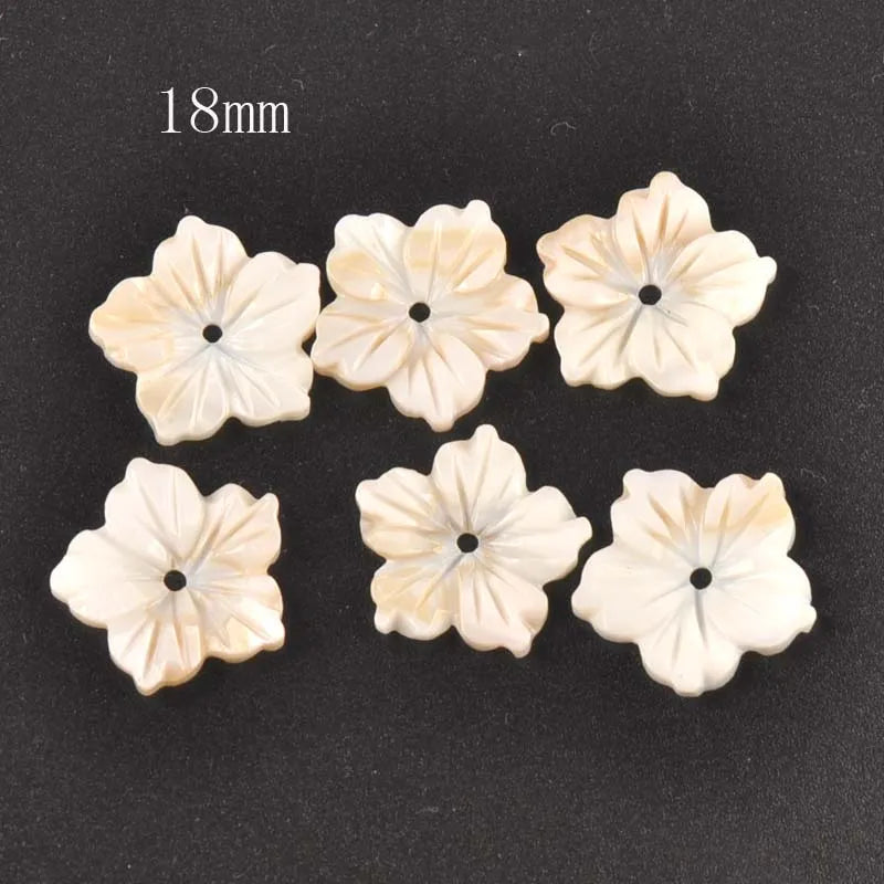 Flower Texture Curved Natural Shells Beads Mother Of Pearl For Jewelry Making Earring Accessories Diy Crafts 5Pcs 8-20mm tr0391 Qme
