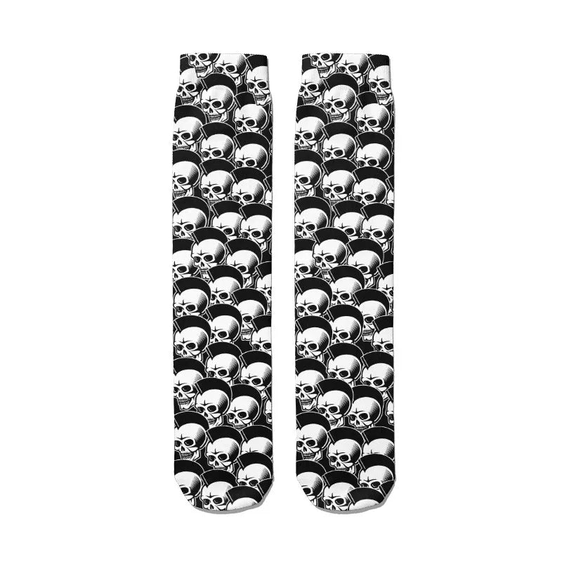 Fashion Women Men 3D Skeleton Skull Socks Streetwear Harajuku Qme style20