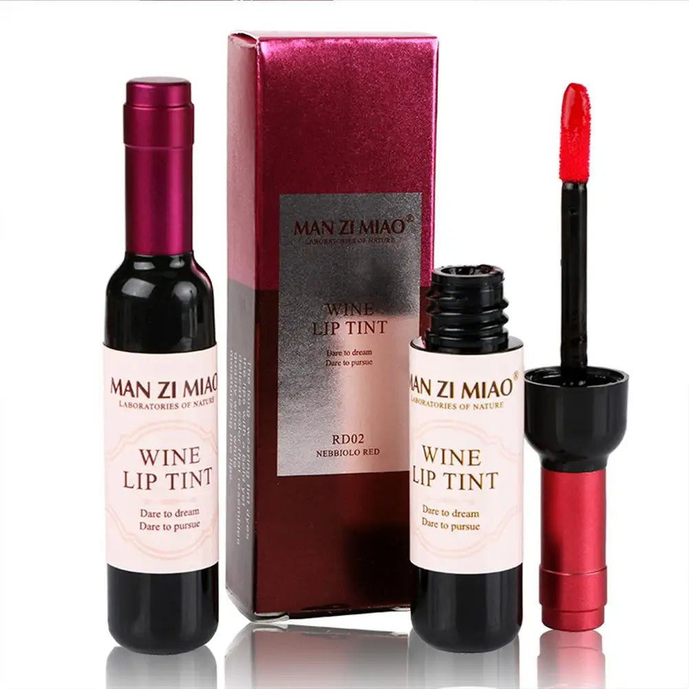 Lipstick Wine Lip Stain Baby Pink Lipgross Matte Liquid Glaze Long Qme