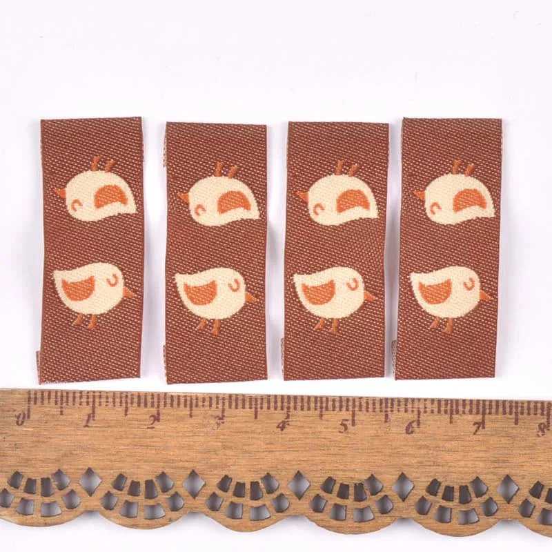 50Pcs Maple/Mushroom Embroidery Washable Labels Sewing Accessories Care Bags Clothing Tags For Garment Handmade Crafts c3159 Qme 2