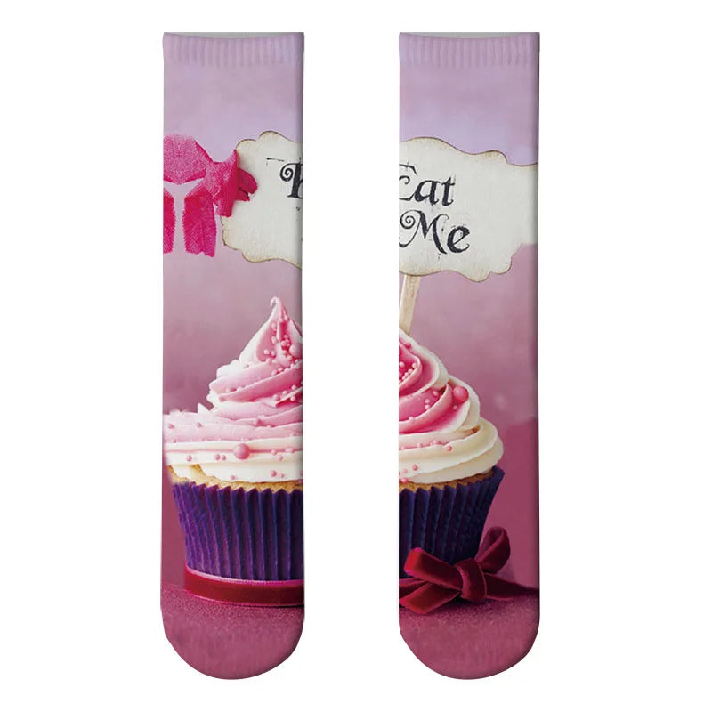 Candy Ice Cream 3d Patterned Socks Funny Soft Autumn Winter Sports Qme style6 One Size China Mainland