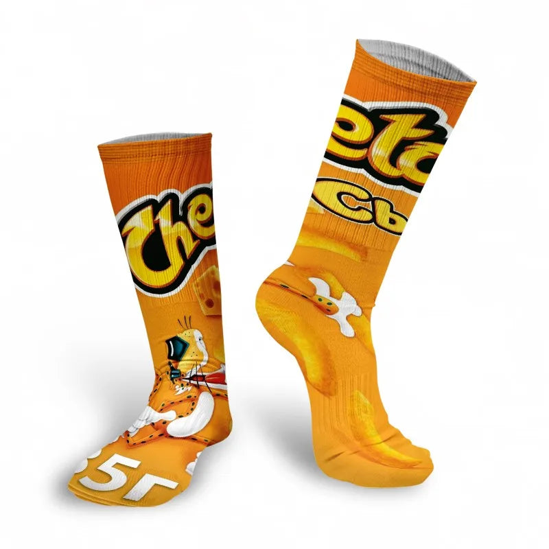 Funny 3D Printing Potato Chips Socks Female French Fries Packaging Qme style9 One Size China Mainland