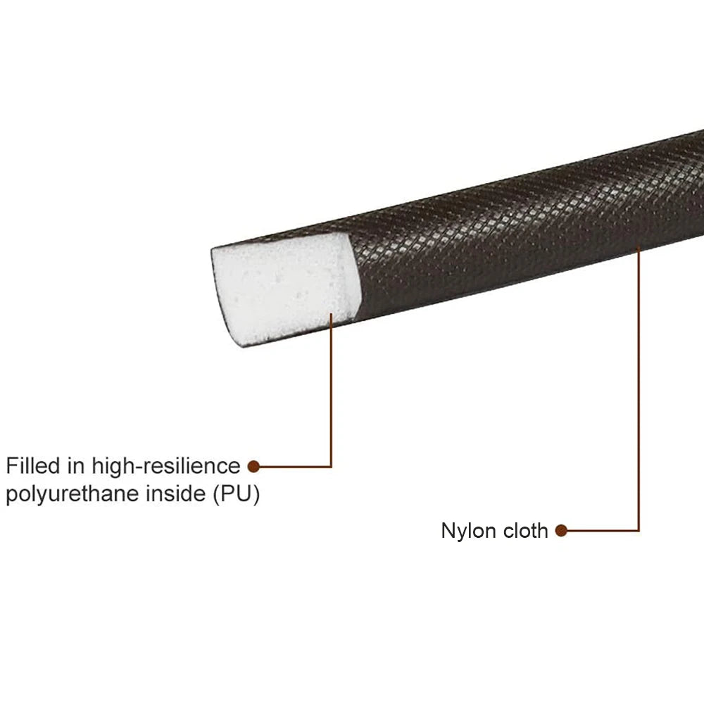 6M PU Acoustic Foam Window Seal Strip Self-Adhesive Noise Reduction Impact Resistance Door Gap Strip Dustproof Weatherstripping Qme