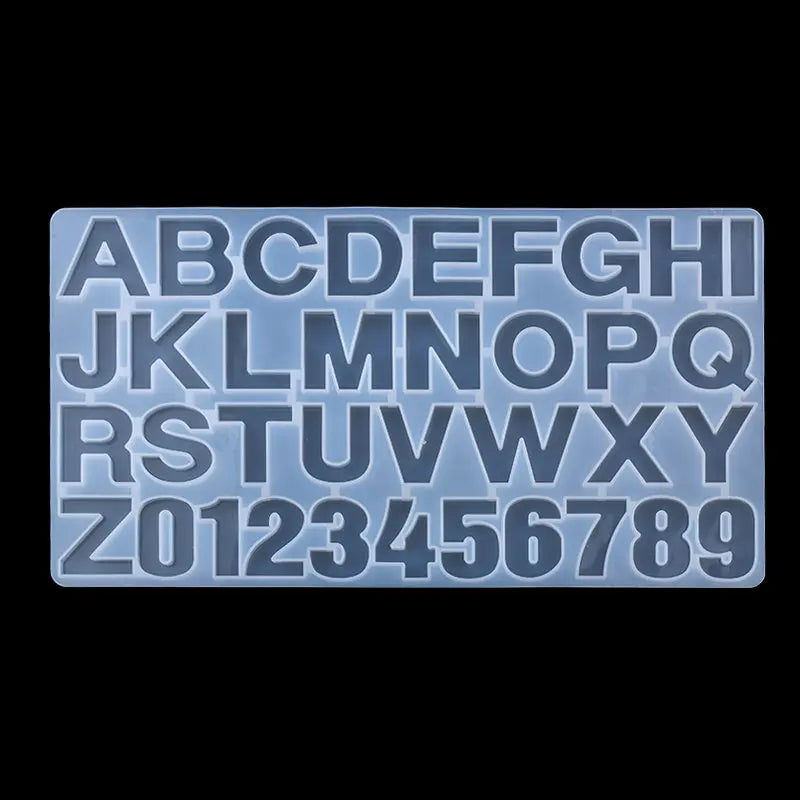 Alphabet Resin Molds Kit Backward Letter Number Silicone Casting Molds Resin Epoxy Molds For Keychain Making Pendant Jewelry DIY Qme 4