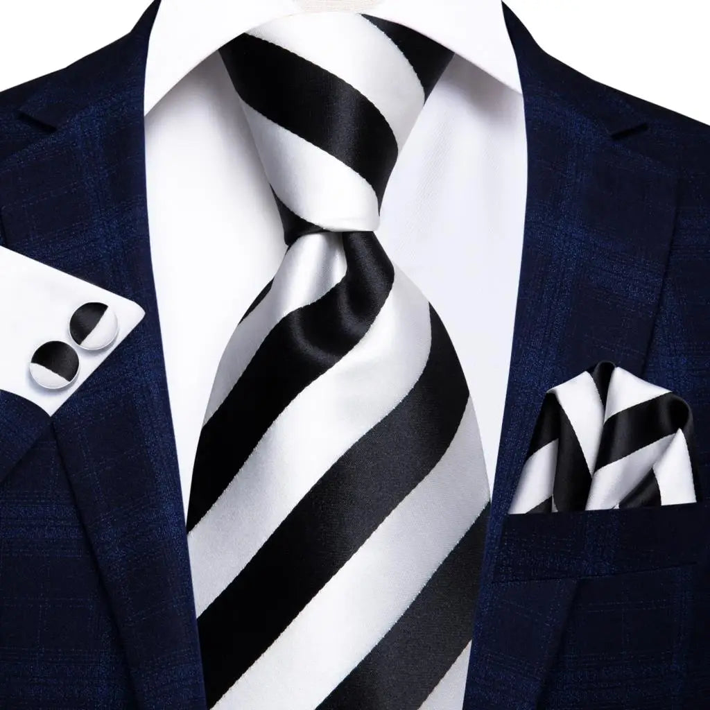 Navy Blue Striped Wedding Tie Men Fashion Design Green Red Necktie Qme SN-0276