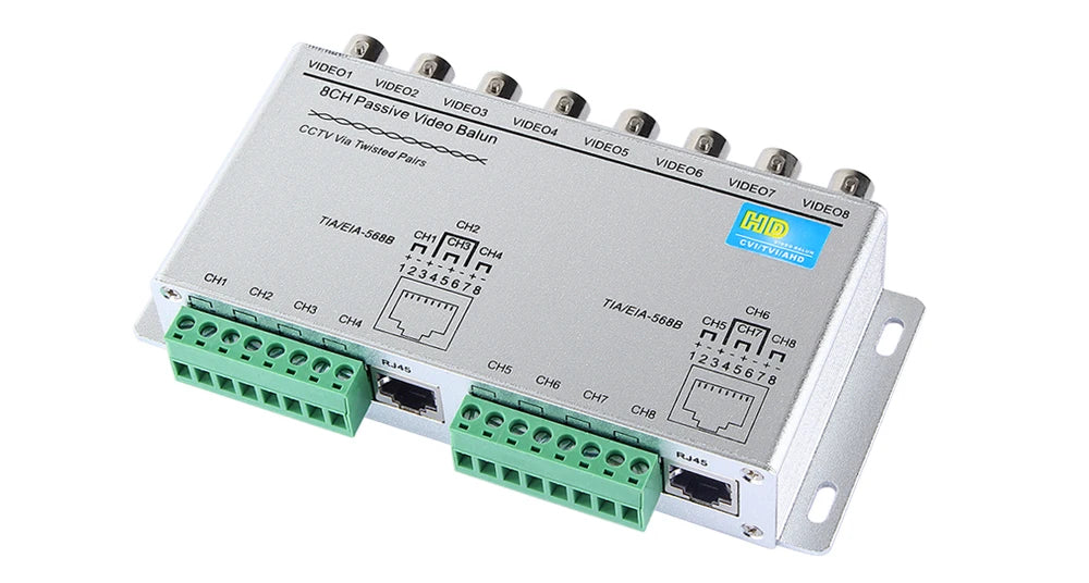4CH/8CH HD CVI/TVI/AHD Passive Transceiver 4/8Channels Video Balun Adapter Transmitter BNC to UTP Cat5/5e/6 Cable 720P 1080P Qme