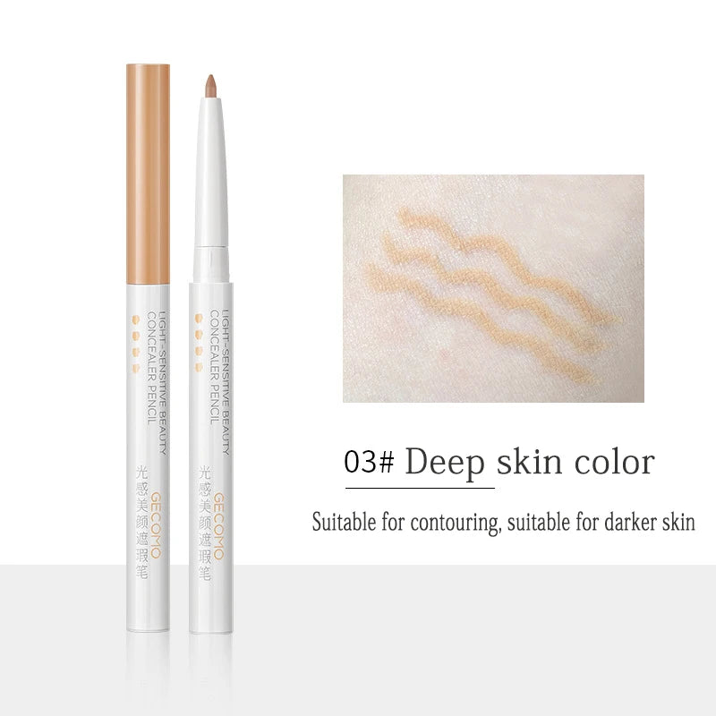 Concealer Eyebrow Pen Stick Natural Moisturizing Concealer Pencil Cover Spot Dark Circles Invisible Pores Waterproof Face Makeup Qme 03 Deep skin