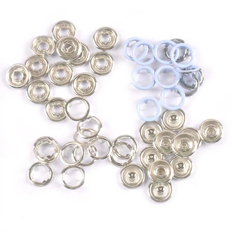 9.5mm 18color Metal Prong Snap Buttons For Clothes Baby Romper Buckle Snap Fasteners Press Studs Poppers 20sets(4pcs 1set) c2230 Qme 5