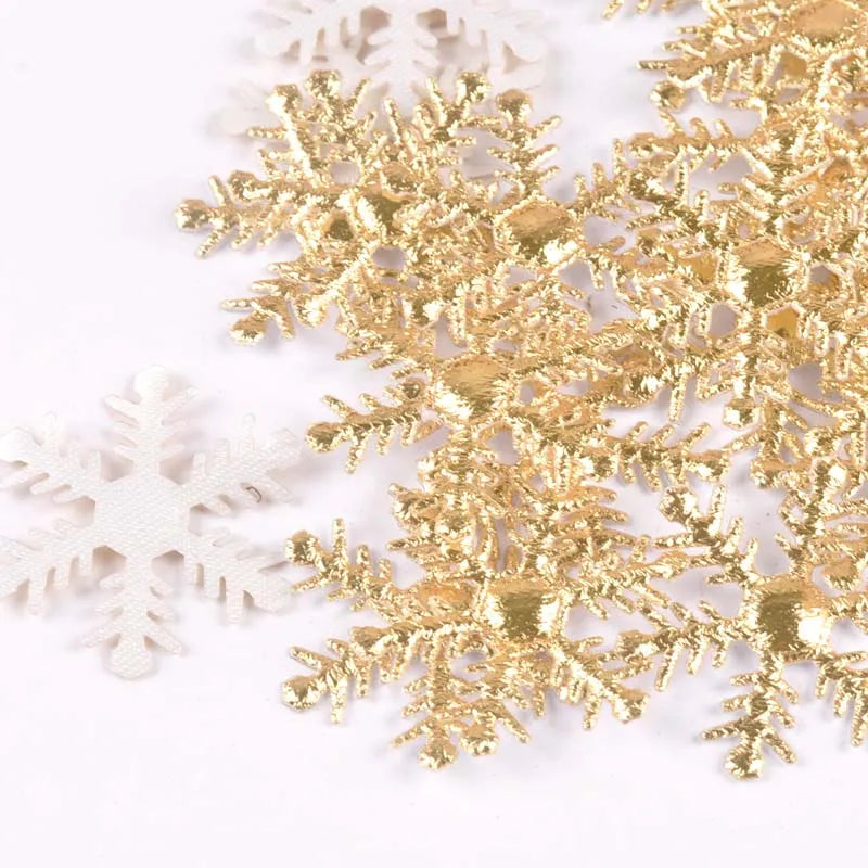 50pcs 15-40mm White Fake Snowflake Christmas Wedding Decoration DIY Scene New Year Xmas Tree Window Scrapbooking Decor c2324 Qme