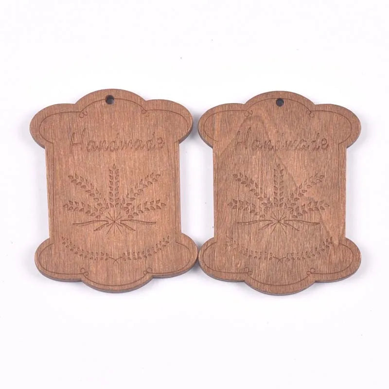 5Pcs/lot Flower Pattern Brown Wooden Bobbin Spools Cord Wire Sewing For Thread String Ribbons Reel Flat Spool Home Decor 68*53mm Qme 2