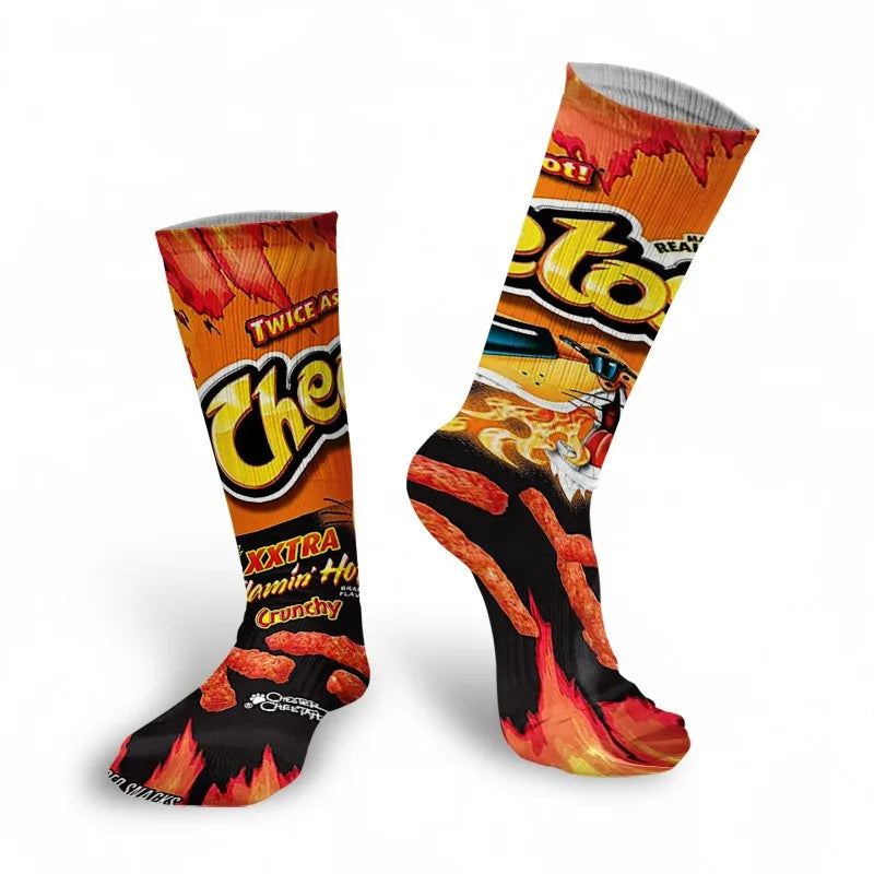 Funny 3D Printing Potato Chips Socks Female French Fries Packaging Qme style1 One Size China Mainland
