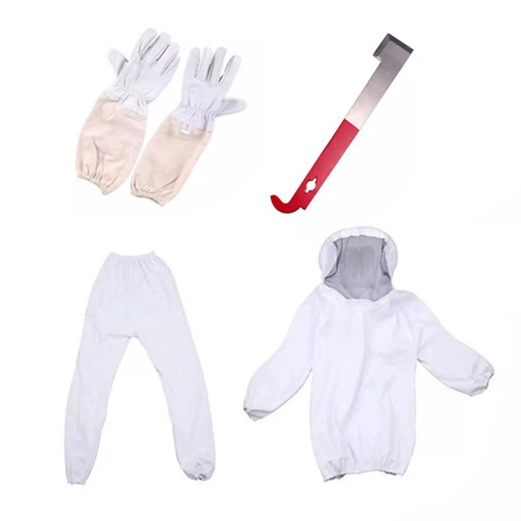 White Split Beekeeping Clothing Professional Bee Protection Suit Qme