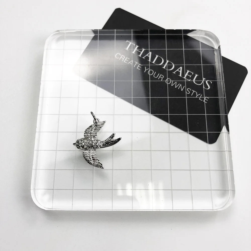 Pendant Swallow Pave New Glam 925 Sterling Silver Jewelry Europe Style Fashion Accessorie Gift For Soul Woman Qme