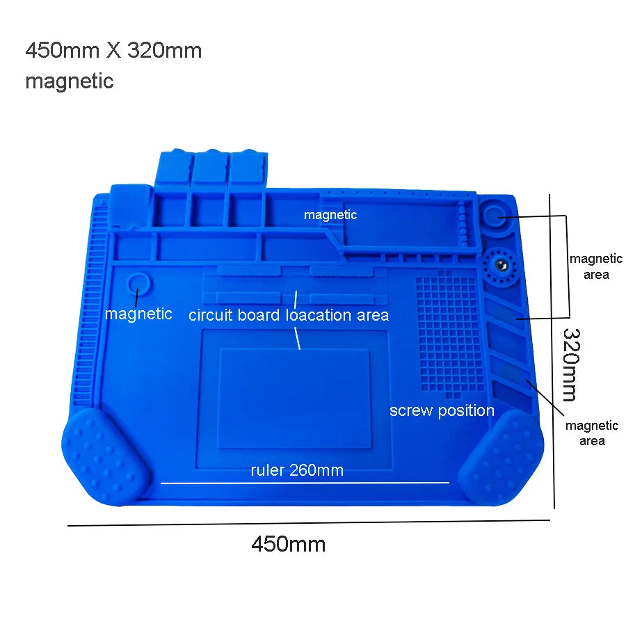 Silicone Soldering Mat Pad Desk Platform Welding Station Iron Phone Qme