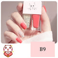 New 2 In 1 Candy Color Nail Polish Manicure Water-based Bright Scrub No Bake No Peeling Quick Dry Waterproof Lasting Nail Polish Qme B9