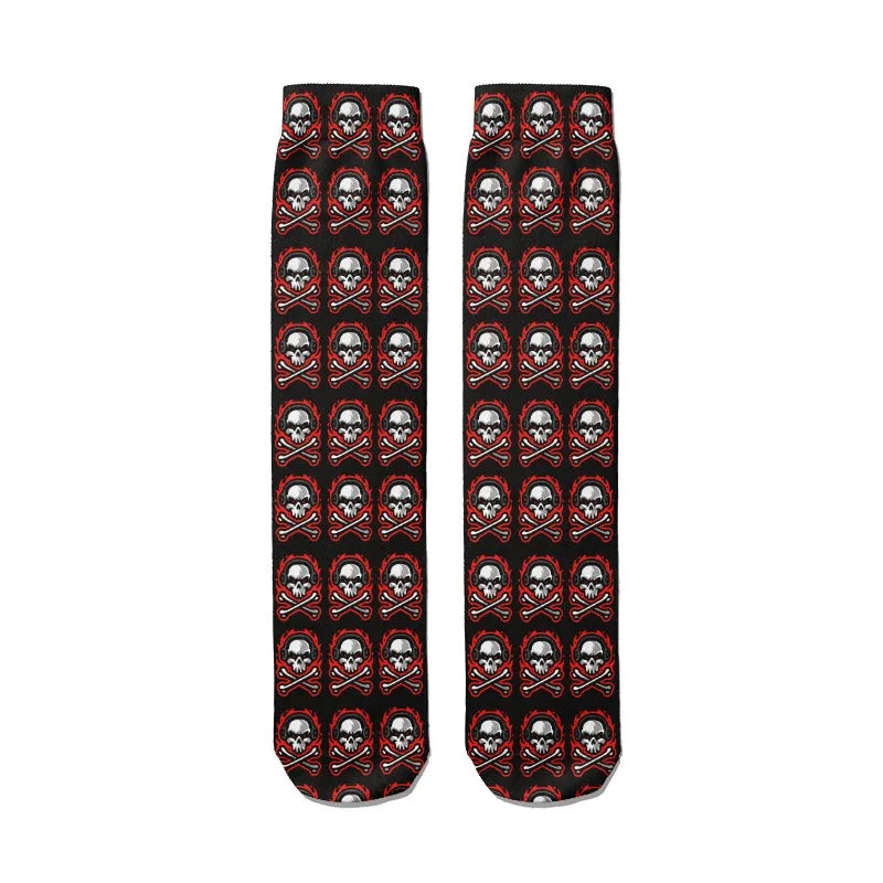 Fashion Women Men 3D Skeleton Skull Socks Streetwear Harajuku Qme style18