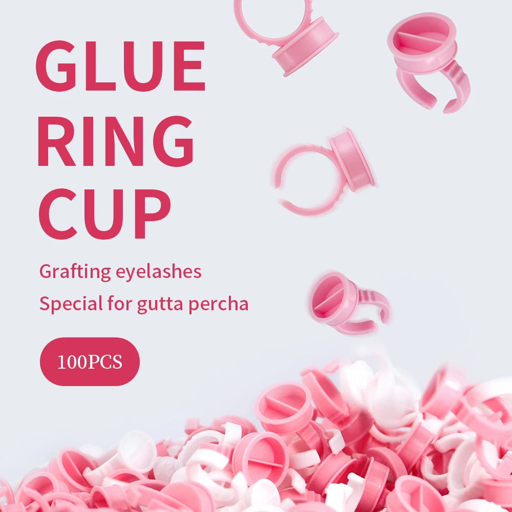 NATUHANA Disposable Eyelash Extension Glue Holder Ring Lash Tattoo Qme