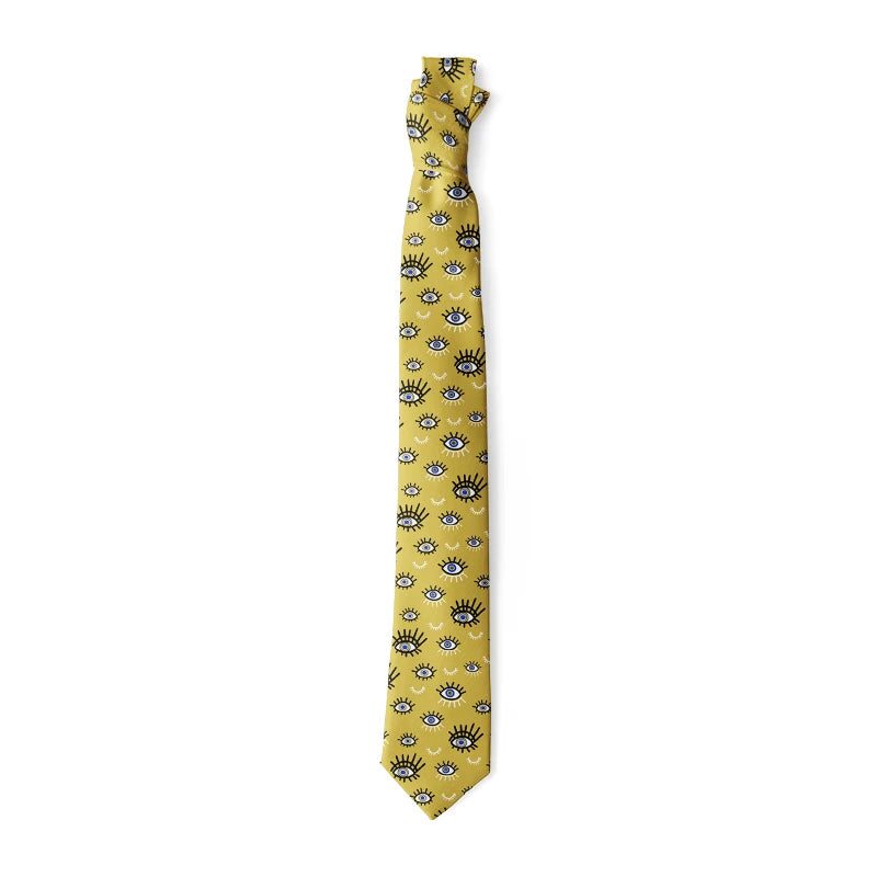 3D Print Ties Men Wome Printted Classic Tie Stripe Design Skinny Neck Qme