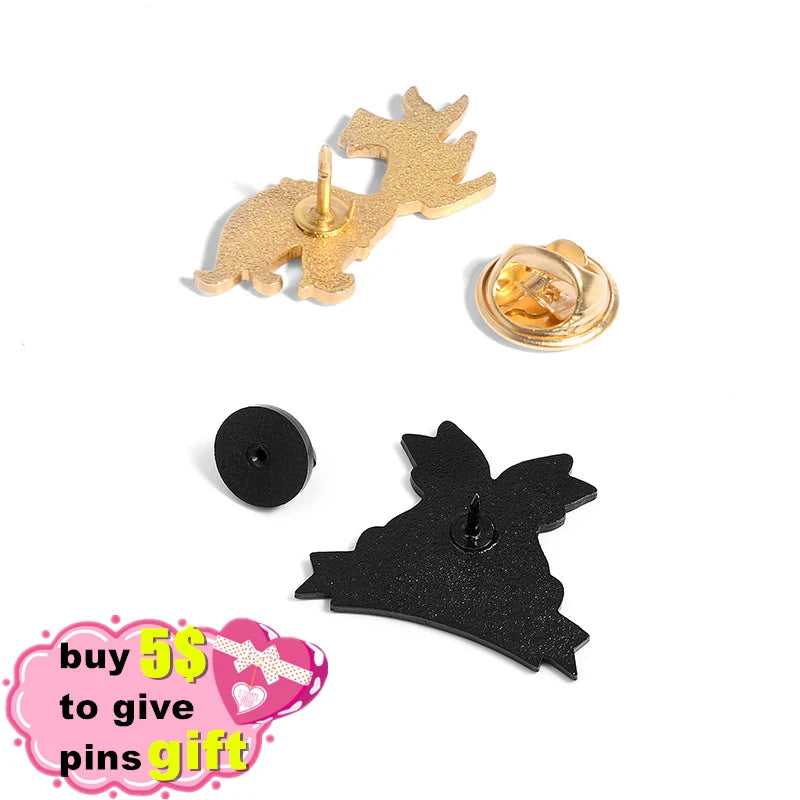 Cartoon Fox Series Enamel Pins Custom Mini Animal Brooches for Kids Friends Shirt Lapel Pin Little Fox Badges Jewelry Wholesale Qme