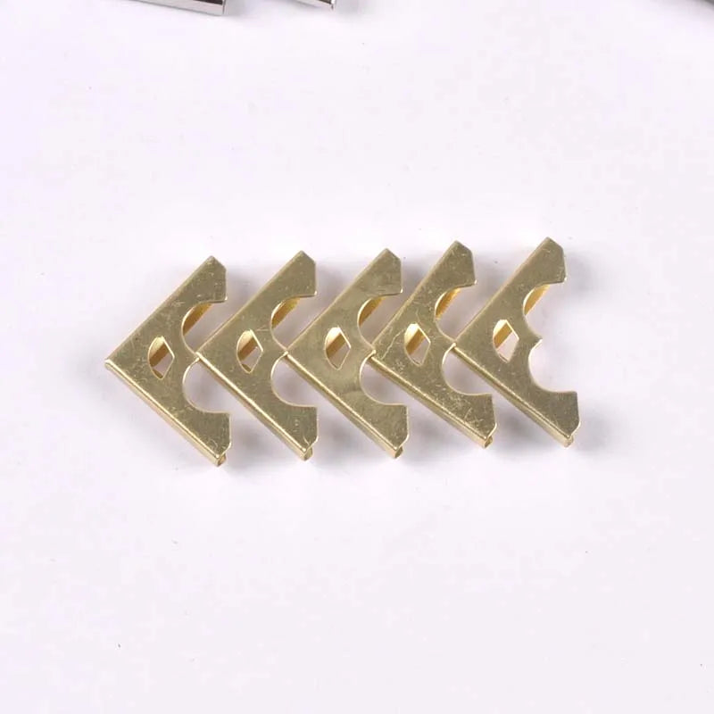 50pcs Bronze/Silver/Bronze Metal Book Corners Protectors For Scrapbooking Accessories Albums Menus Folders Box DIY Decor 16x16mm Qme gold