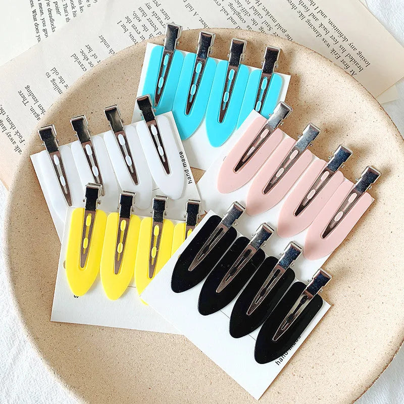 4/2pcs No Bend Seamless Hair Clips Side Bangs Fix Fringe Barrette Makeup Washing Face Accessories Women Girls Styling Hairpins Qme