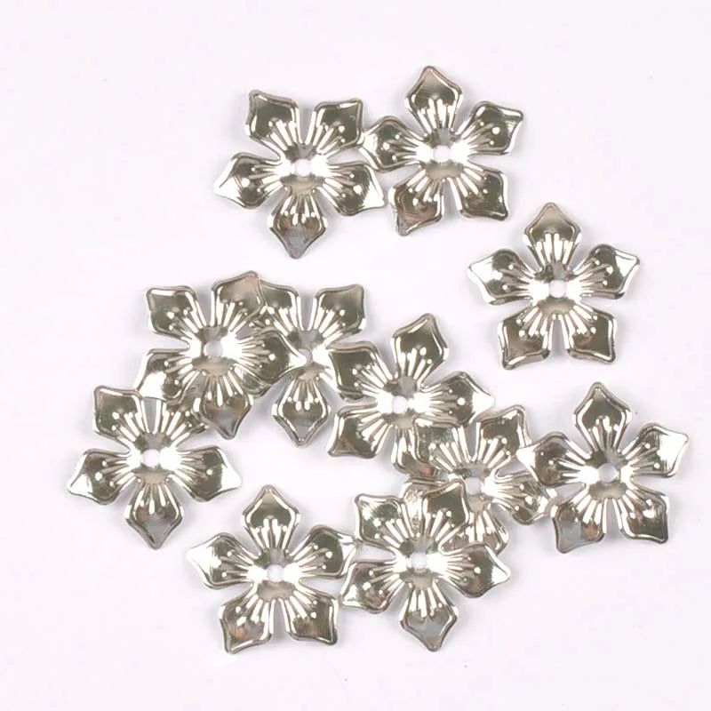 20mm Mix Gold/Silver/bronze Flowers Connectors Metal Crafts Wraps Filigree For Scrapbook DIY Home Decor Embellishments Yk0762-3 Qme