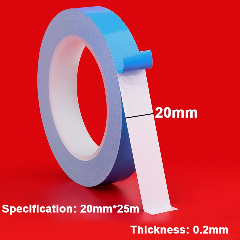 25M Double Side Thermal Conductive Tape 5-25mm Width Blue Heat Transfer Tape Adhesive Cooling Heatsink for Computer CPU GPU Qme 20mm 25M China Mainland