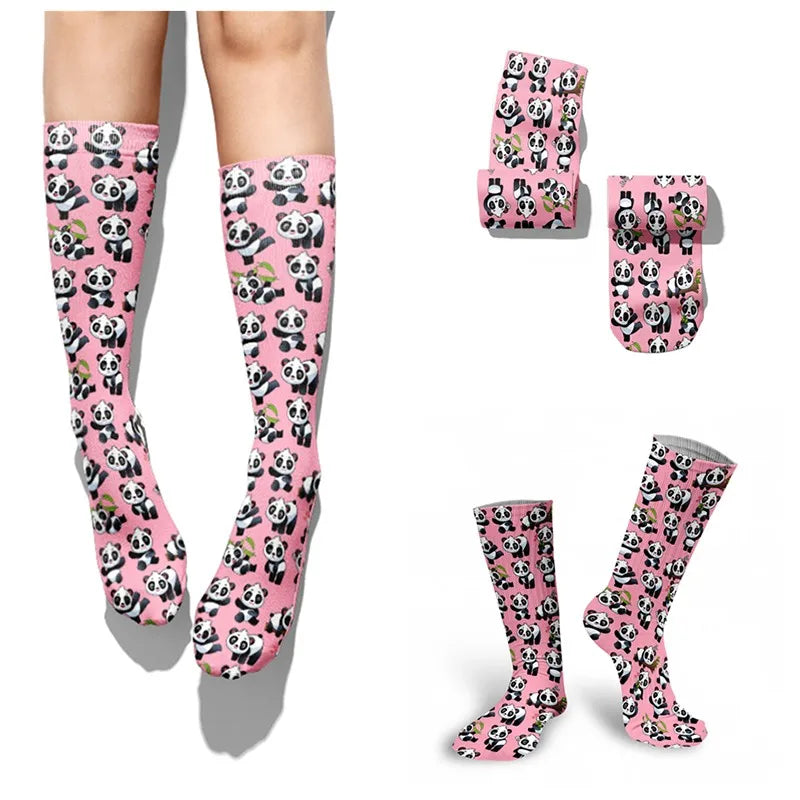 Funny Cute Printing Cartoons Panda Socks Unisex Animal Dog Cat Bear Qme